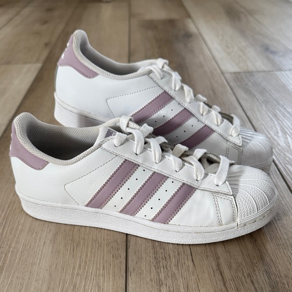 Adidas Superstar Soft Vision White and Pink Sneakers Women’s 7.5 DB3347 - Picture 2 of 12